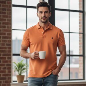 Polo Ralph Lauren Men’s Bright Orange Polo Shirt, Size XL